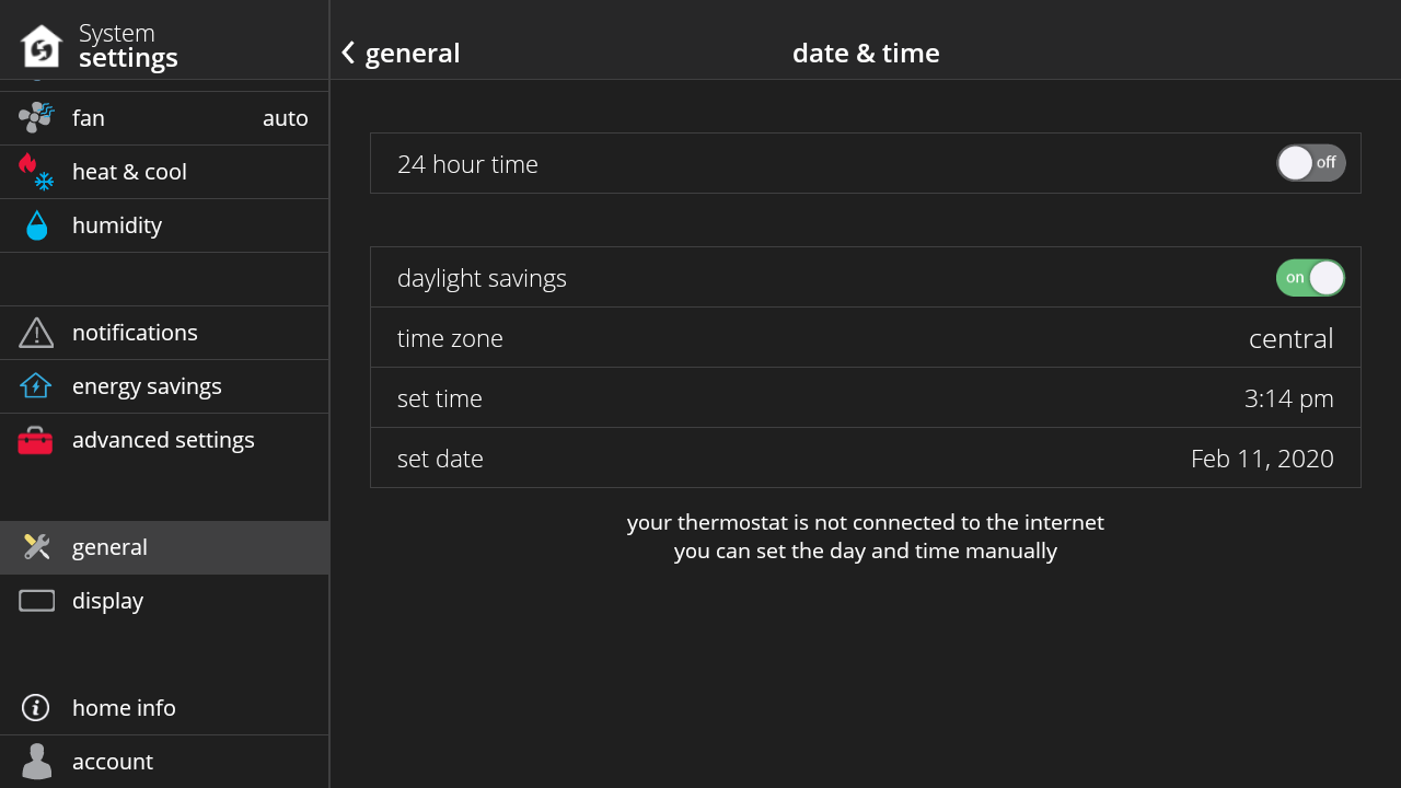 Date and Time Not Connected to WiFi
